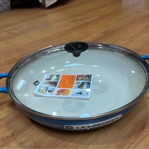 Le Creuset Blue brasier 32cm with Lid